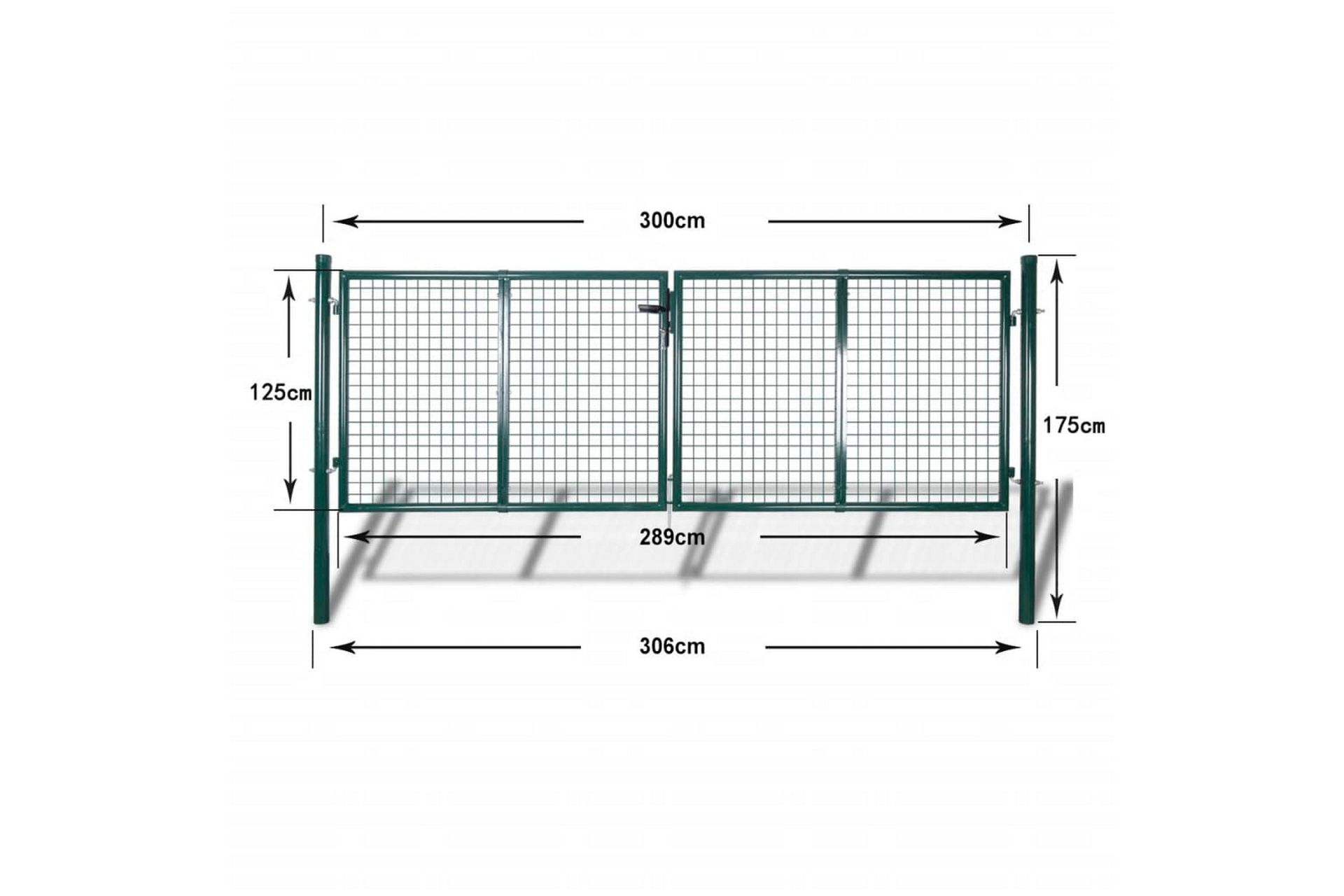 Hageport stål 306x175 cm grønn - Hus & oppussing - Innsynsbeskyttelse & innhegning - Port