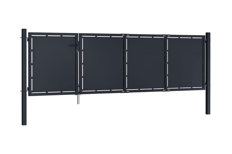 Hageport stål 350x100 cm antrasitt - Hus & oppussing - Innsynsbeskyttelse & innhegning - Port