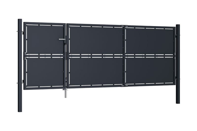 Hageport stål 350x125 cm antrasitt - Hus & oppussing - Innsynsbeskyttelse & innhegning - Port