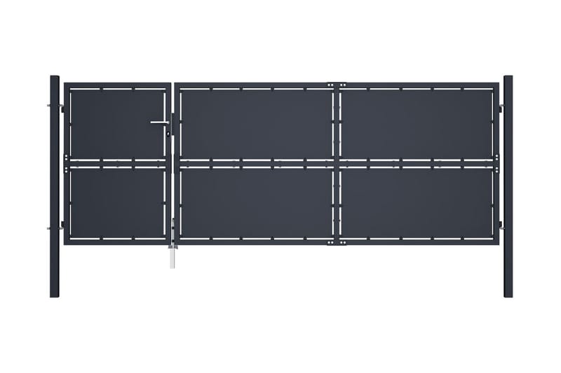 Hageport stål 350x125 cm antrasitt - Hus & oppussing - Innsynsbeskyttelse & innhegning - Port