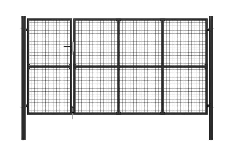 Hageport stål 350x150 cm antrasitt - Hus & oppussing - Innsynsbeskyttelse & innhegning - Port