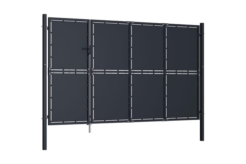 Hageport stål 350x150 cm antrasitt - Hus & oppussing - Innsynsbeskyttelse & innhegning - Port