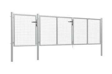 Hageport stål 400x100 cm sølv - Silver - Hus & oppussing - Innsynsbeskyttelse & innhegning - Port