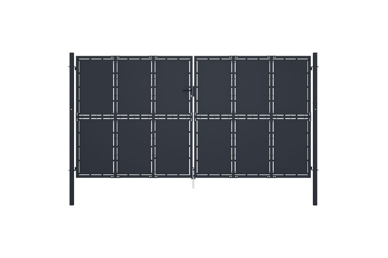 Hageport stål 400x200 cm antrasitt - Hus & oppussing - Innsynsbeskyttelse & innhegning - Port