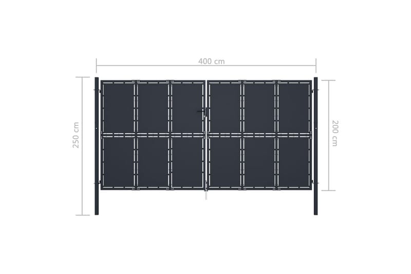 Hageport stål 400x200 cm antrasitt - Hus & oppussing - Innsynsbeskyttelse & innhegning - Port