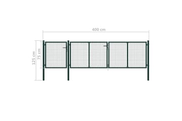 Hageport stål 400x75 cm grønn - grønn - Hus & oppussing - Innsynsbeskyttelse & innhegning - Port