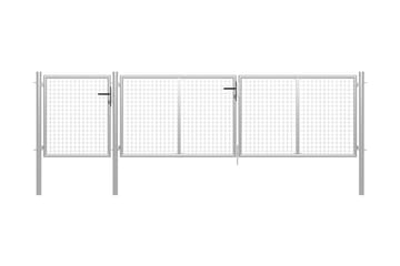 Hageport stål 400x75 cm sølv - Silver - Hus & oppussing - Innsynsbeskyttelse & innhegning - Port