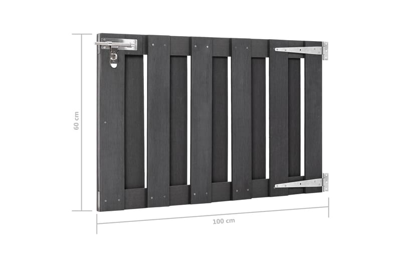 Hageport WPC 100x60 cm grå - Hus & oppussing - Innsynsbeskyttelse & innhegning - Port