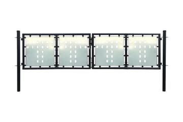 Sort Dobbel Dør Gateport 300 x 125 cm - Hus & oppussing - Innsynsbeskyttelse & innhegning - Port