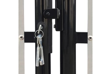 Sort Dobbel Dør Gateport 300 x 125 cm - Hus & oppussing - Innsynsbeskyttelse & innhegning - Port