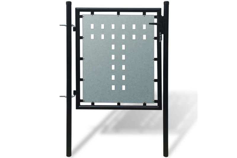 Sort Enkel Dør Gateport 100 x 125 cm - Hus & oppussing - Innsynsbeskyttelse & innhegning - Port