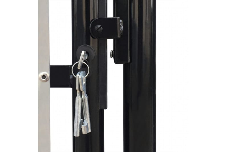 Sort Enkel Dør Gateport 100 x 125 cm - Hus & oppussing - Innsynsbeskyttelse & innhegning - Port