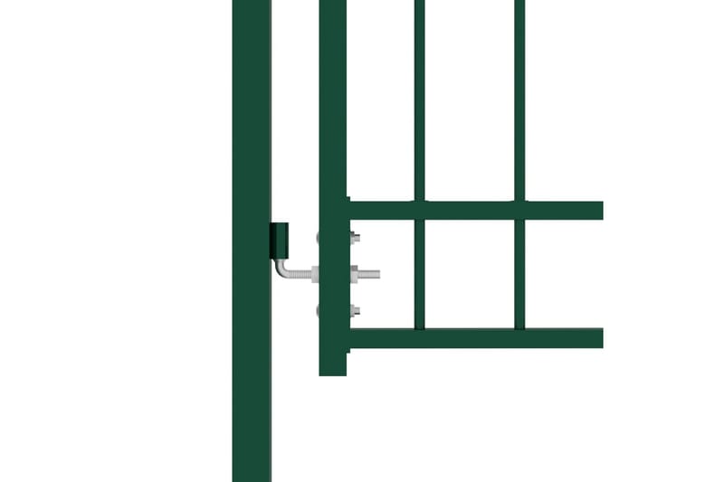 Hageport med pigger stål 100x150 cm grønn - grønn - Smijernsport & jernport - Grind utendørs