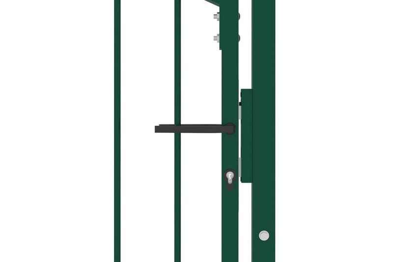 Hageport med pigger stål 100x150 cm grønn - grønn - Hus & oppussing - Innsynsbeskyttelse & innhegning - Port