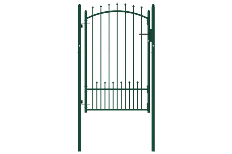 Hageport med pigger stål 100x150 cm grønn - grønn - Hus & oppussing - Innsynsbeskyttelse & innhegning - Port