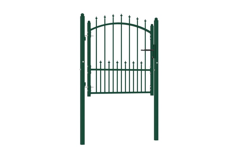 Hageport med pigger stål 100x100 cm grønn - grønn - Hus & oppussing - Innsynsbeskyttelse & innhegning - Port