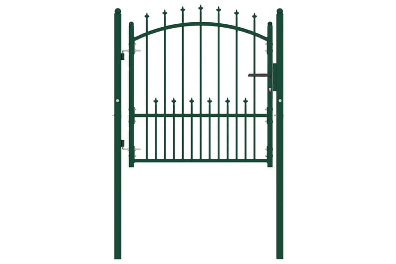 Hageport med pigger stål 100x100 cm grønn - grønn - Hus & oppussing - Innsynsbeskyttelse & innhegning - Port
