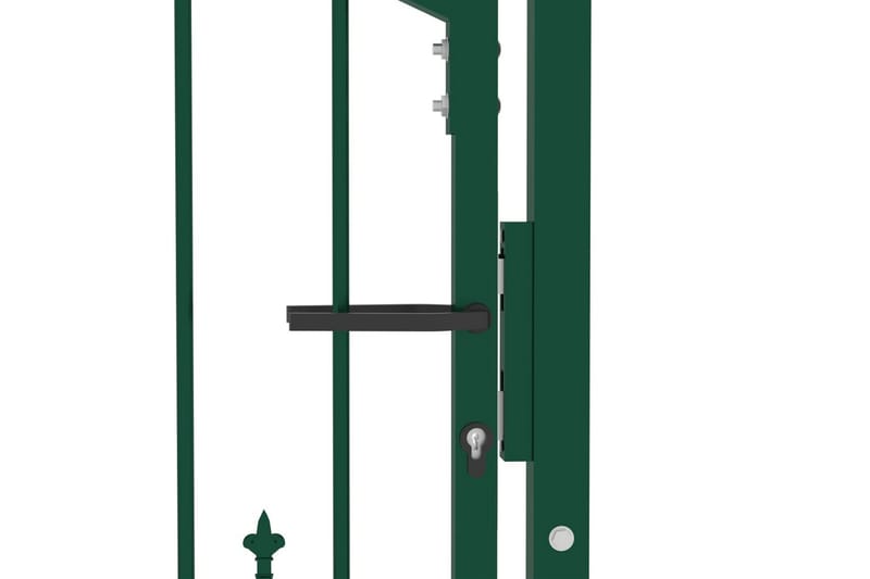 Hageport med pigger stål 100x100 cm grønn - grønn - Hus & oppussing - Innsynsbeskyttelse & innhegning - Port