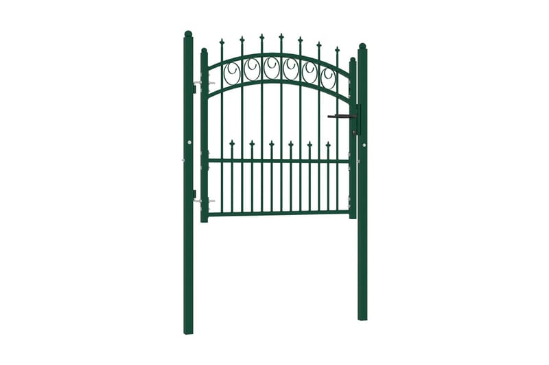 Hageport med pigger stål 100x100 cm grønn - grønn - Hus & oppussing - Innsynsbeskyttelse & innhegning - Port