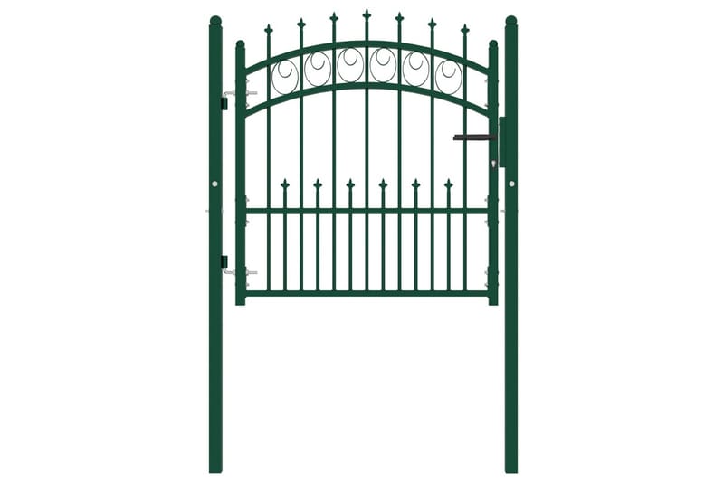 Hageport med pigger stål 100x100 cm grønn - grønn - Hus & oppussing - Innsynsbeskyttelse & innhegning - Port