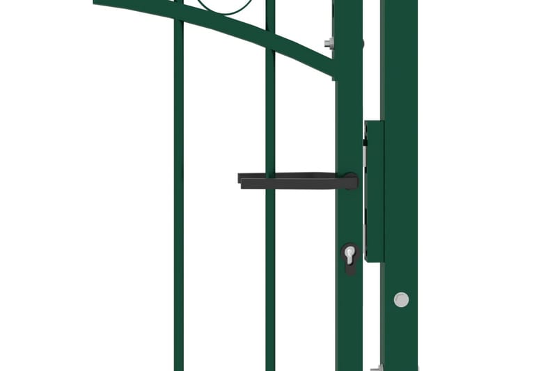 Hageport med pigger stål 100x100 cm grønn - grønn - Hus & oppussing - Innsynsbeskyttelse & innhegning - Port