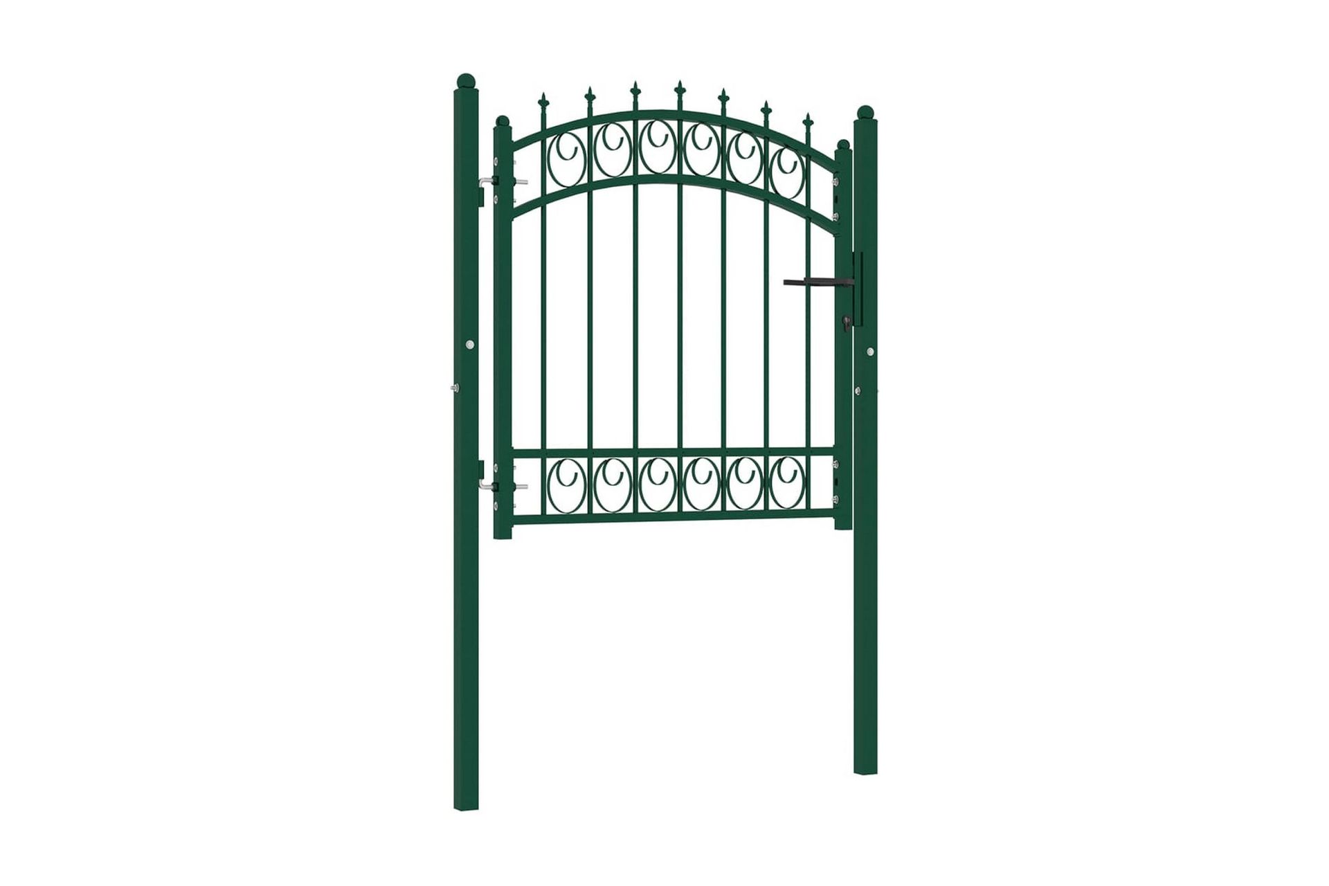 Hageport med pigger stål 100x100 cm grønn - grønn - Hus & oppussing - Innsynsbeskyttelse & innhegning - Port