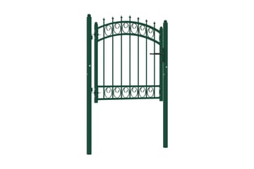 Hageport med pigger stål 100x100 cm grønn - grønn - Hus & oppussing - Innsynsbeskyttelse & innhegning - Port