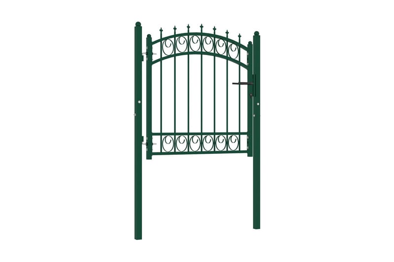 Hageport med pigger stål 100x100 cm grønn - grønn - Hus & oppussing - Innsynsbeskyttelse & innhegning - Port