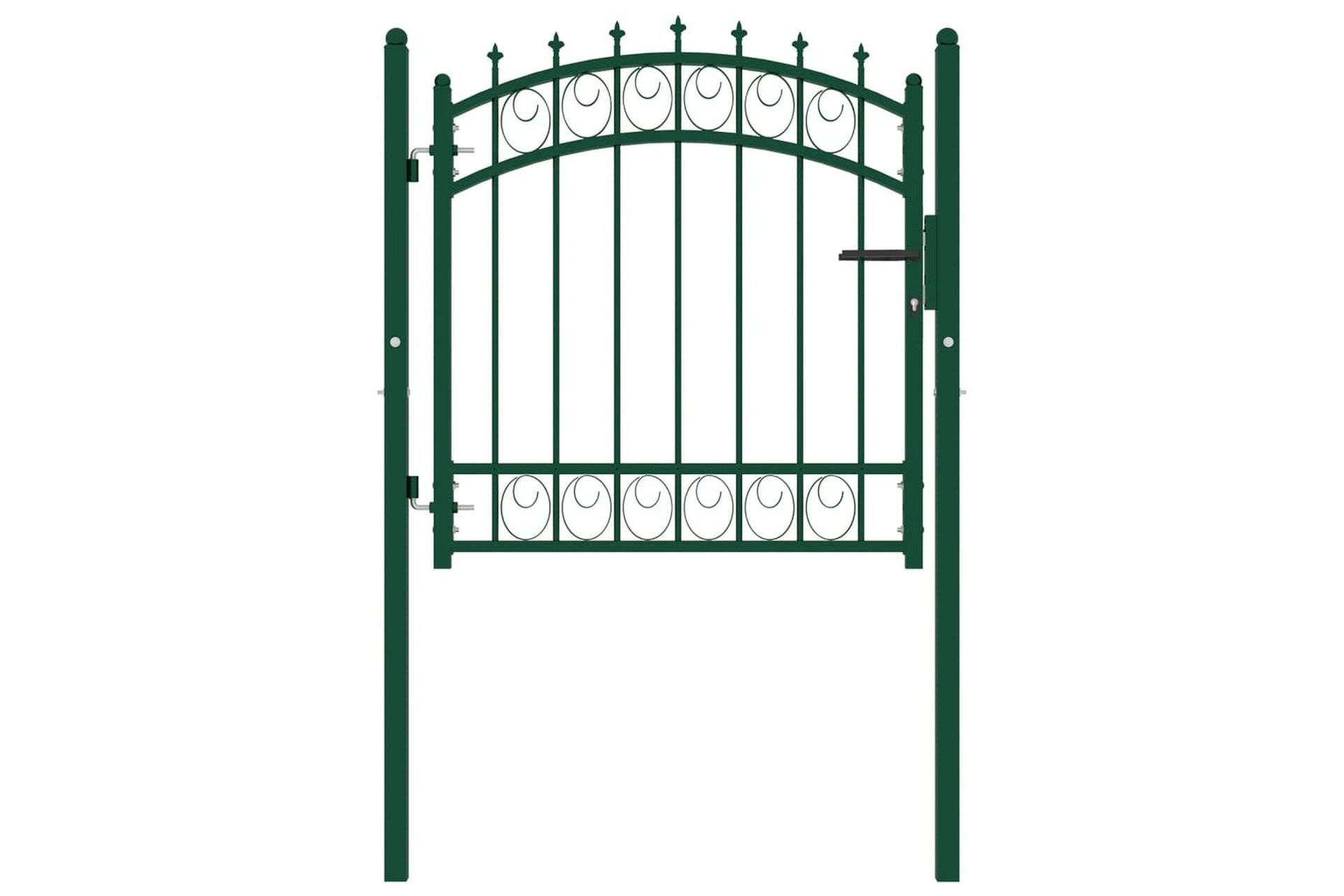 Hageport med pigger stål 100x100 cm grønn - grønn - Hus & oppussing - Innsynsbeskyttelse & innhegning - Port