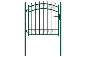 Hageport med pigger stål 100x100 cm grønn - grønn - Hus & oppussing - Innsynsbeskyttelse & innhegning - Port