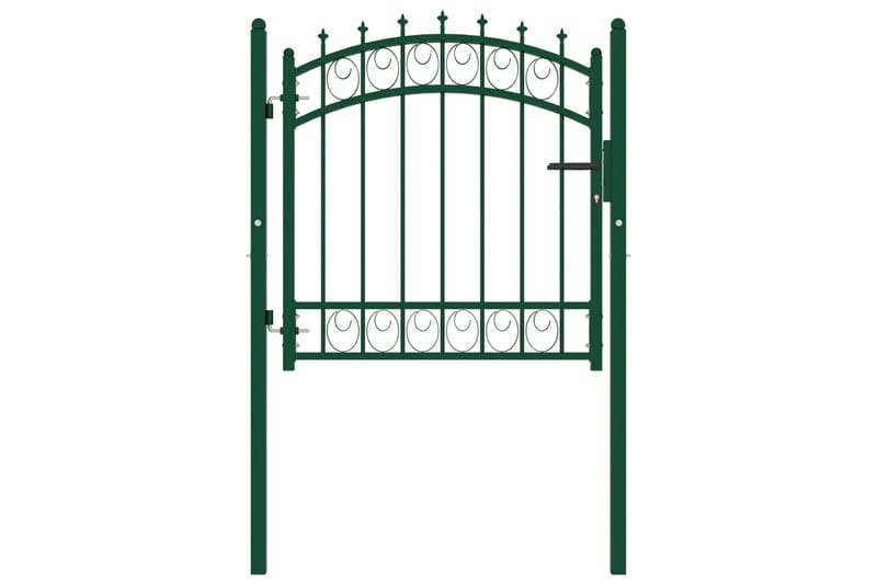Hageport med pigger stål 100x100 cm grønn - grønn - Hus & oppussing - Innsynsbeskyttelse & innhegning - Port
