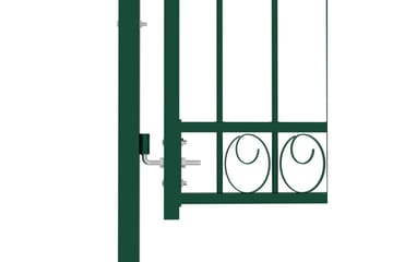 Hageport med pigger stål 100x100 cm grønn - grønn - Hus & oppussing - Innsynsbeskyttelse & innhegning - Port