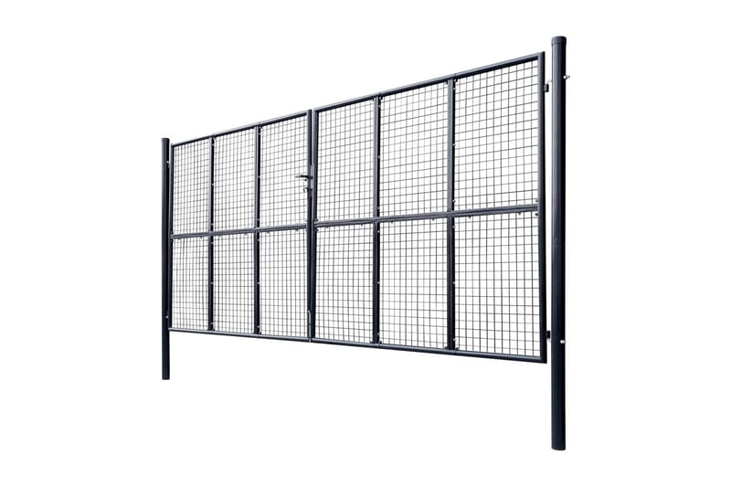 Hageport netting galvanisert stål 400x175 cm grå - Hus & oppussing - Innsynsbeskyttelse & innhegning - Port