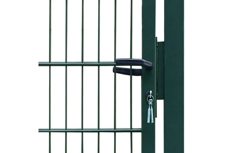 2D hageport (enkel) grønn 106 x 210 cm - Hus & oppussing - Innsynsbeskyttelse & innhegning - Port
