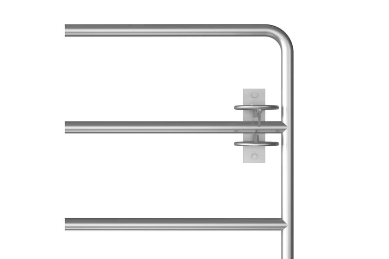 5 Jordeport stål (150-400)x90 cm sølv - Smijernsport & jernport - Grind utendørs