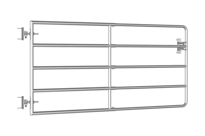 5 Jordeport stål (95-170)x90 cm sølv - Smijernsport & jernport - Grind utendørs