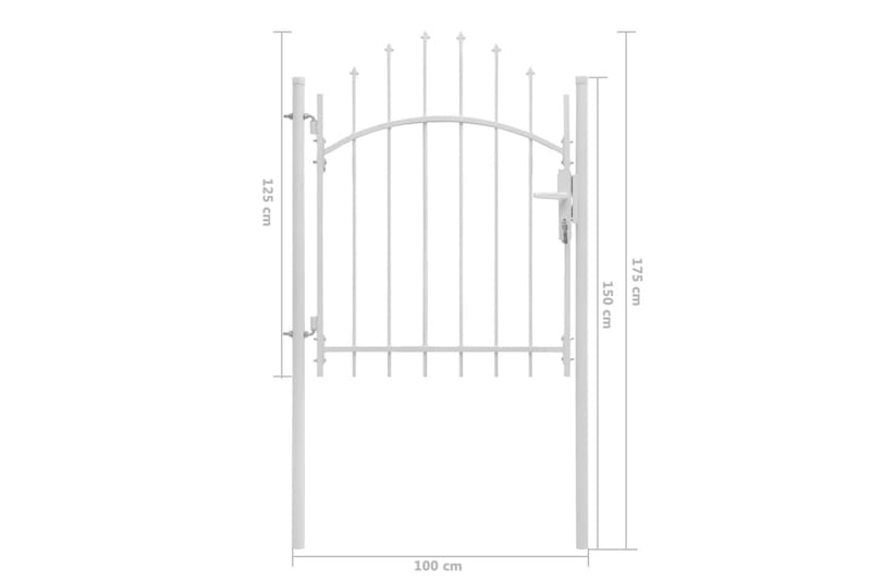 Hagegjerde stål 1x1,75 m hvit - Hus & oppussing - Innsynsbeskyttelse & innhegning - Port
