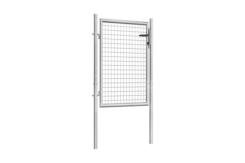 Hageport galvanisert stål 105x150 cm sølv - Hus & oppussing - Innsynsbeskyttelse & innhegning - Port