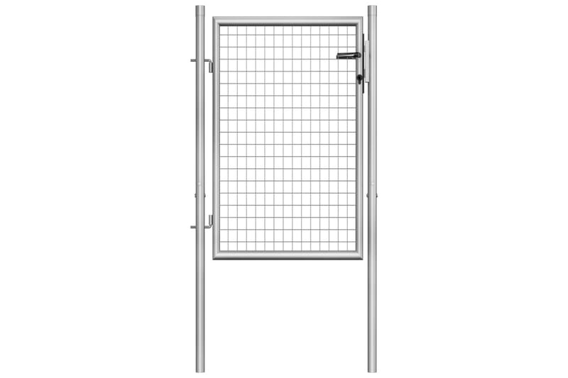 Hageport galvanisert stål 105x150 cm sølv - Hus & oppussing - Innsynsbeskyttelse & innhegning - Port
