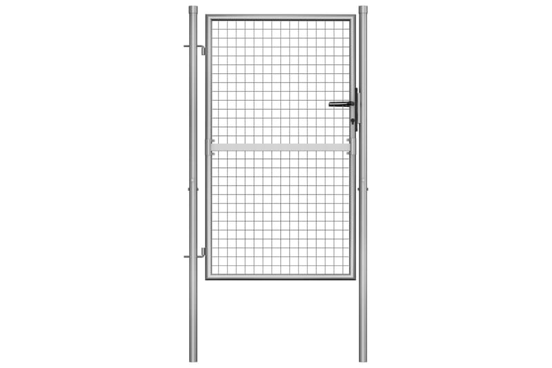 Hageport galvanisert stål 105x175 cm sølv - Smijernsport & jernport - Grind utendørs