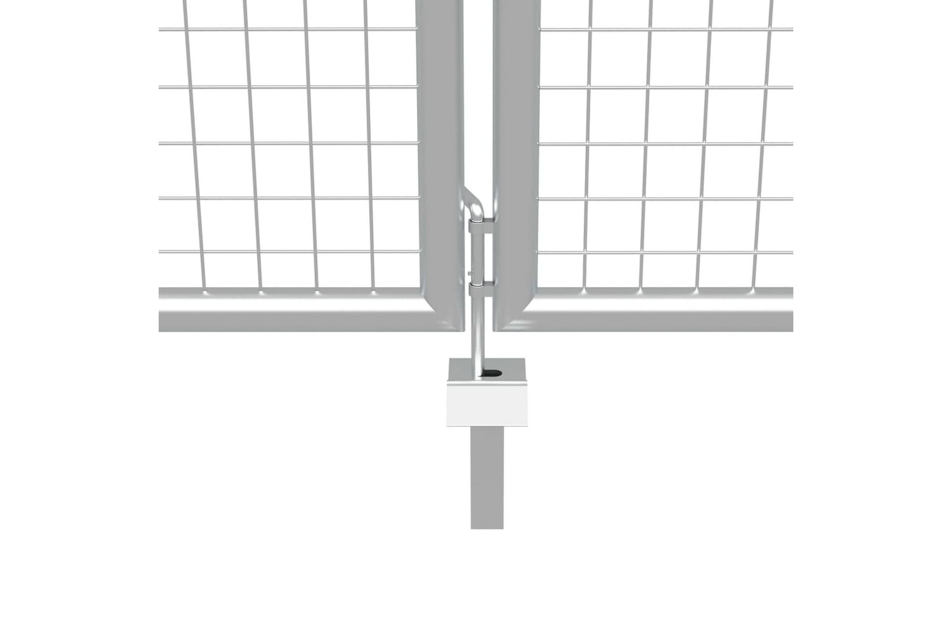 Hageport galvanisert stål 415x225 cm sølv - Silver - Hus & oppussing - Innsynsbeskyttelse & innhegning - Port