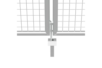 Hageport galvanisert stål 415x225 cm sølv - Silver - Hus & oppussing - Innsynsbeskyttelse & innhegning - Port