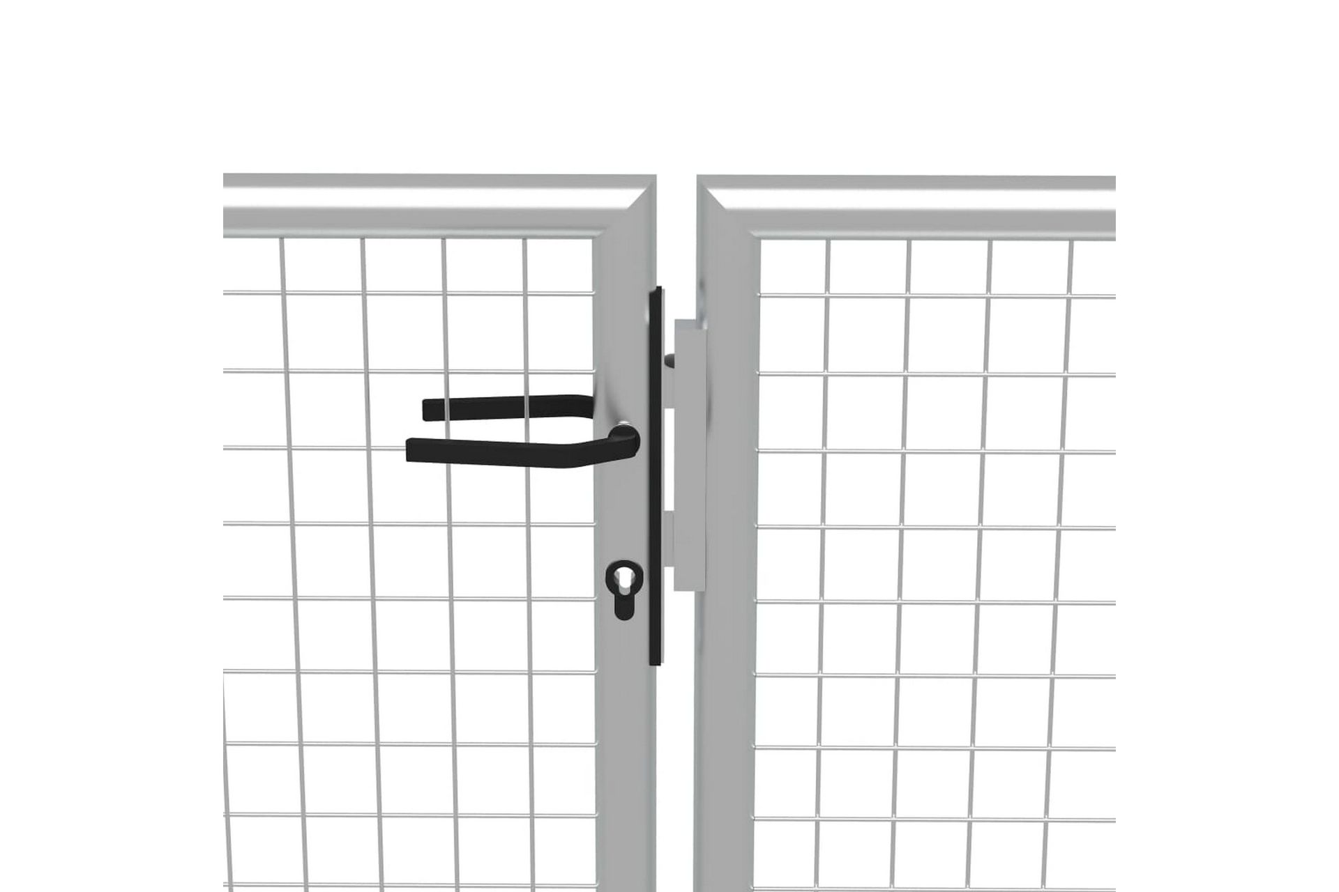Hageport galvanisert stål 415x225 cm sølv - Silver - Hus & oppussing - Innsynsbeskyttelse & innhegning - Port