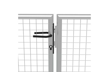 Hageport galvanisert stål 415x225 cm sølv - Silver - Hus & oppussing - Innsynsbeskyttelse & innhegning - Port