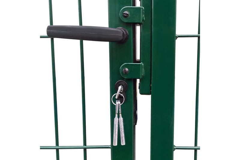 Hageport med stolper 350x100 cm stål grønn - Hus & oppussing - Innsynsbeskyttelse & innhegning - Port
