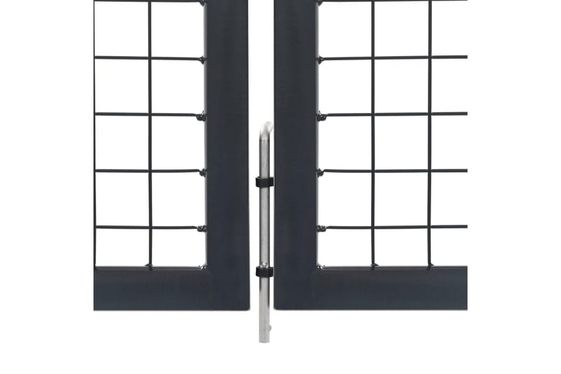 Hageport med stolper stål 350x140 cm antrasitt - Hus & oppussing - Innsynsbeskyttelse & innhegning - Port