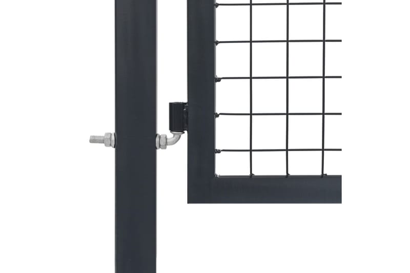 Hageport med stolper stål 350x140 cm antrasitt - Hus & oppussing - Innsynsbeskyttelse & innhegning - Port
