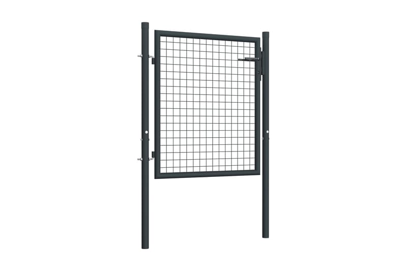 Hageport netting galvanisert stål 100x125 cm grå - Hus & oppussing - Innsynsbeskyttelse & innhegning - Port