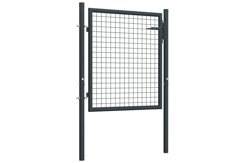Hageport netting galvanisert stål 100x175 cm grå - Hus & oppussing - Innsynsbeskyttelse & innhegning - Port