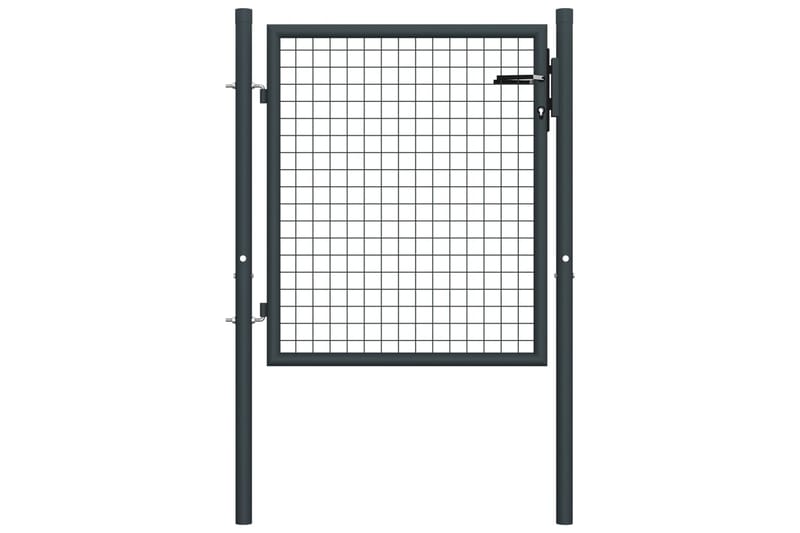 Hageport netting galvanisert stål 100x175 cm grå - Hus & oppussing - Innsynsbeskyttelse & innhegning - Port